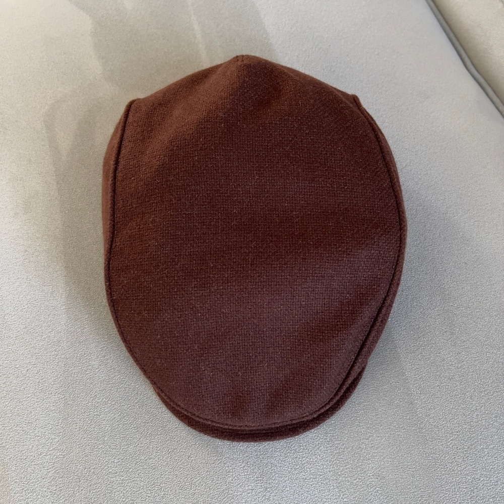Vintage Kangol Men Brown Wool Textured Flat Cap - Picture 3 of 12